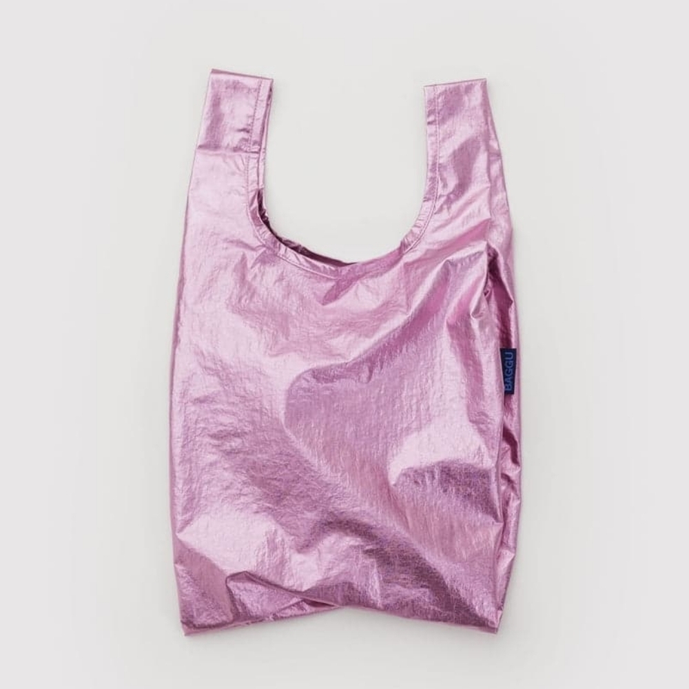 BAGGU Baby Reusable Bag In Blush Metallic